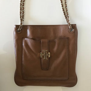 Tory Burch Camel Leather Purse